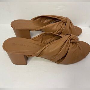 Rebecca Allen Women's The Twist Sandal Heels - Nude III Brown Tan Size 9 NIB New